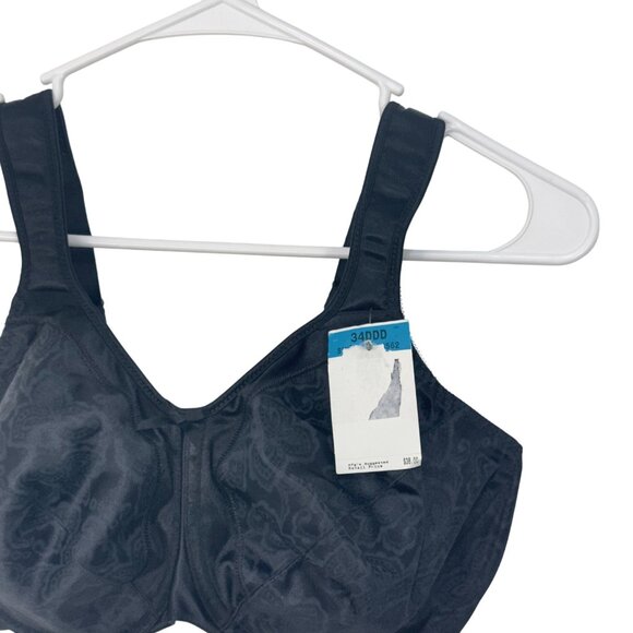 Bali Womens Satin Floral Double Support Minimizer Bra Size 34DDD Comfy Strap - Picture 8 of 9